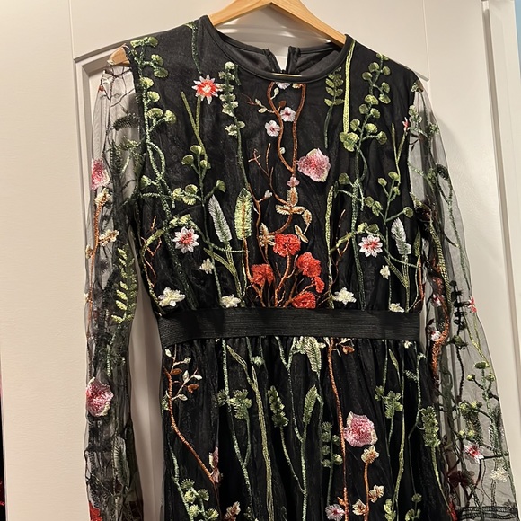 Floral Embroidered Mesh party dress 💐🌸🌷🌹🌻 - Picture 5 of 7